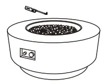 ELEMENTI OFG414NG Colosseo Fire Table - Fig9