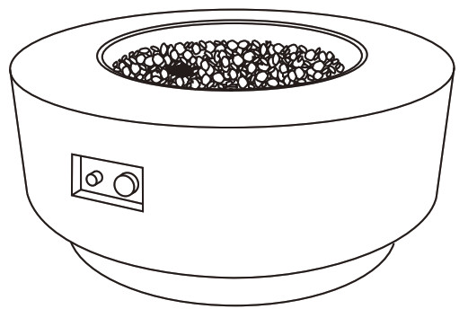 ELEMENTI OFG414NG Colosseo Fire Table