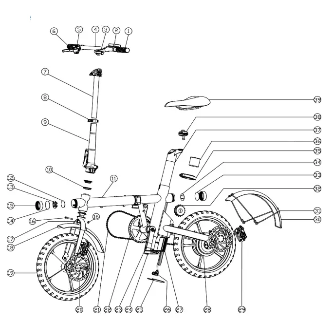 E-lectrified UrbMob Fld16 Compact Electric Folding Bike