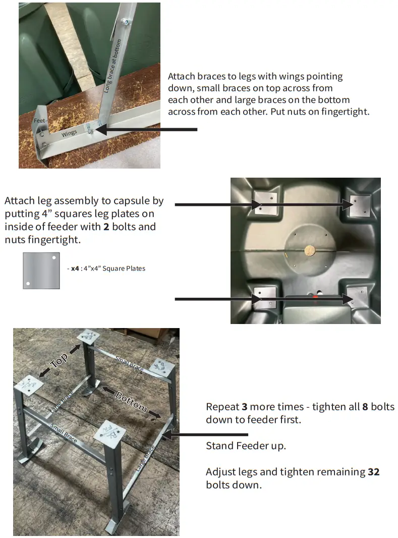 FeraDyne 400 Capsule Feeder - Leg Assembly 1