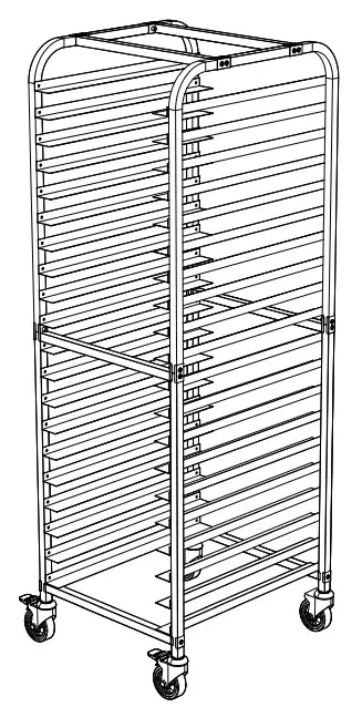 JAXPETY SY18F0285 Commercial Grade 20 Tier Bun Pan Bakery Rack - PRODUCT ASSEMBLY 12