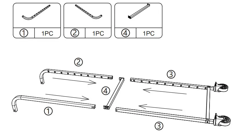 JAXPETY SY18F0285 Commercial Grade 20 Tier Bun Pan Bakery Rack - PRODUCT ASSEMBLY 3