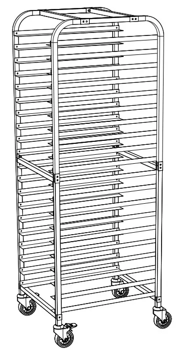 JAXPETY SY18F0285 Commercial Grade 20 Tier Bun Pan Bakery Rack