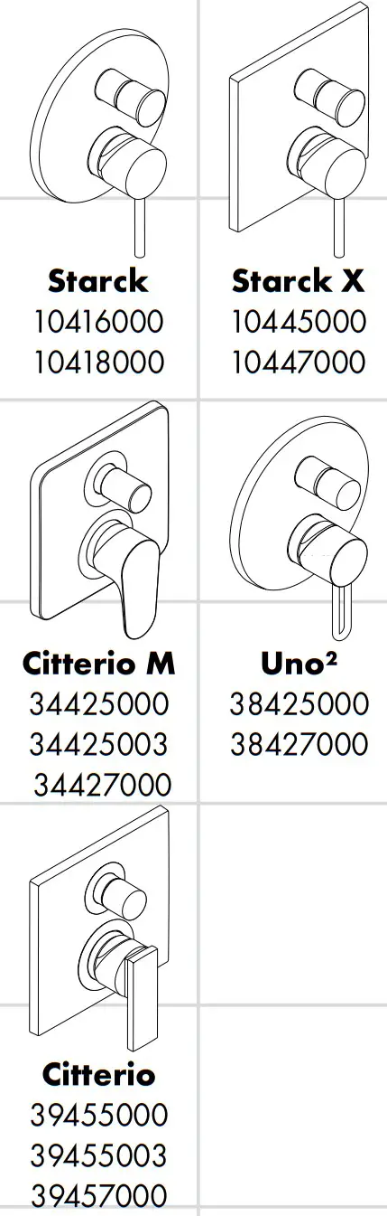 hansgrohe AXOR STARCK Lever Bath Mixer - parts