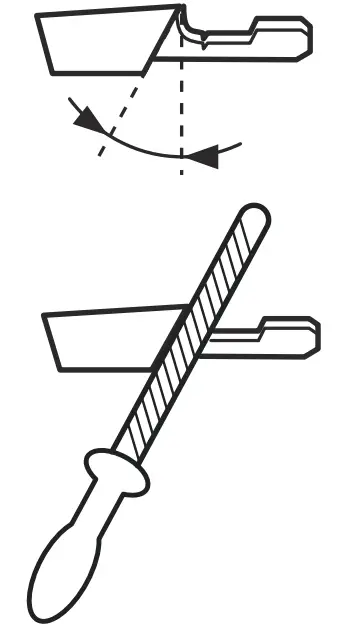 Filing equipment and filing angles