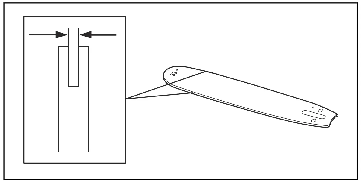 To sharpen the saw chain Information about the guide bar and saw chain