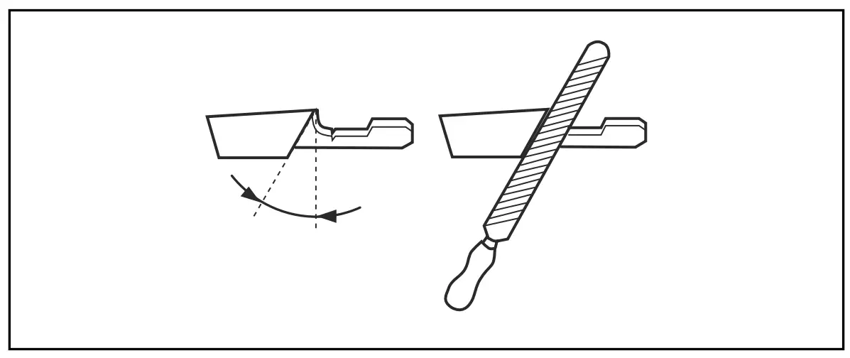 To sharpen the saw chain