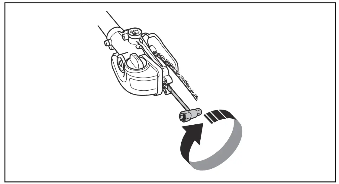 To tension the chain