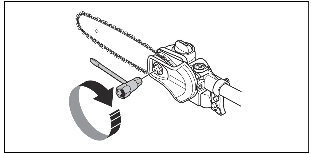 To tension the chain