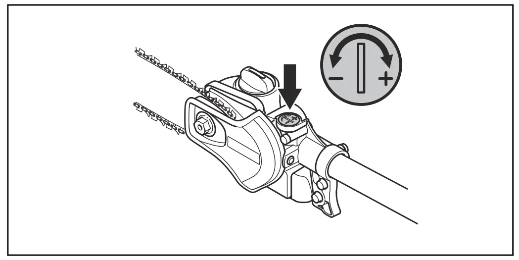 To adjust chain lubrication