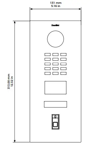 DoorBird D2101KV Fingerprint 50 IP Video Door Station - Man 2