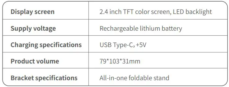 FNIRSI DSO-TC3 Digital Multimeter Instruction Manual - Specifications and parameters of the device
