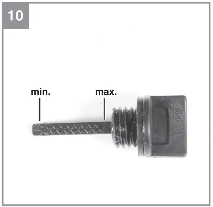 Checking the oil level