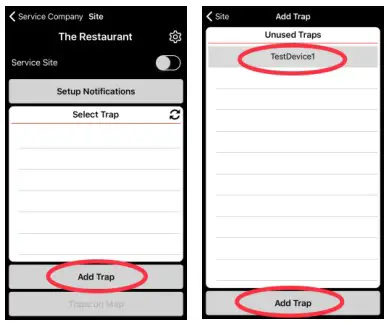 CATCHALIVE CAOne Snap Trap - Add (unused) CatchAliveOne Devices to site