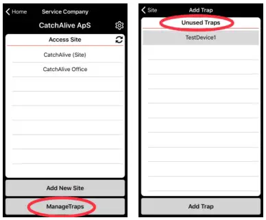 CATCHALIVE CAOne Snap Trap - I bought CatchAliveOne Devices; How can I see them in my App