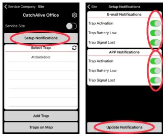 CATCHALIVE CAOne Snap Trap - I don’t get notifications from the CatchAliveOne Device.