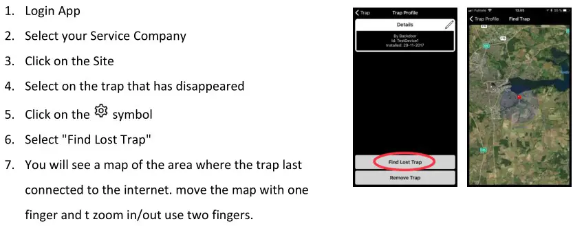 CATCHALIVE CAOne Snap Trap - My trap has disappeared; Can I find it in the App