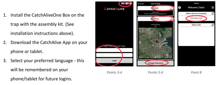 CATCHALIVE CAOne Snap Trap - Setup in App 1