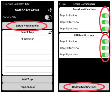 CATCHALIVE CAOne Snap Trap - To setup-change notifications