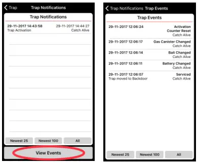 CATCHALIVE CAOne Snap Trap - To view events