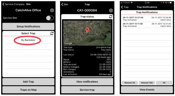 CATCHALIVE CAOne Snap Trap - To view notifications