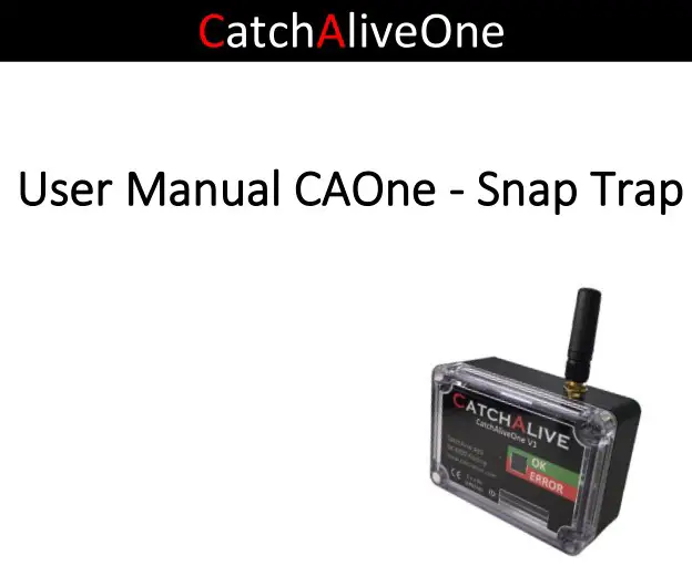 CATCHALIVE CAOne Snap Trap User Manual