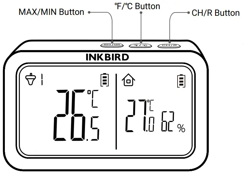 INKBIRD IBS P02R Wireless Pool Thermometer and Receiver - Monitor