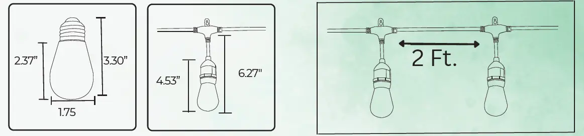 ABBA LIGHTING SL101 Low Voltage Bistro String Lights 1