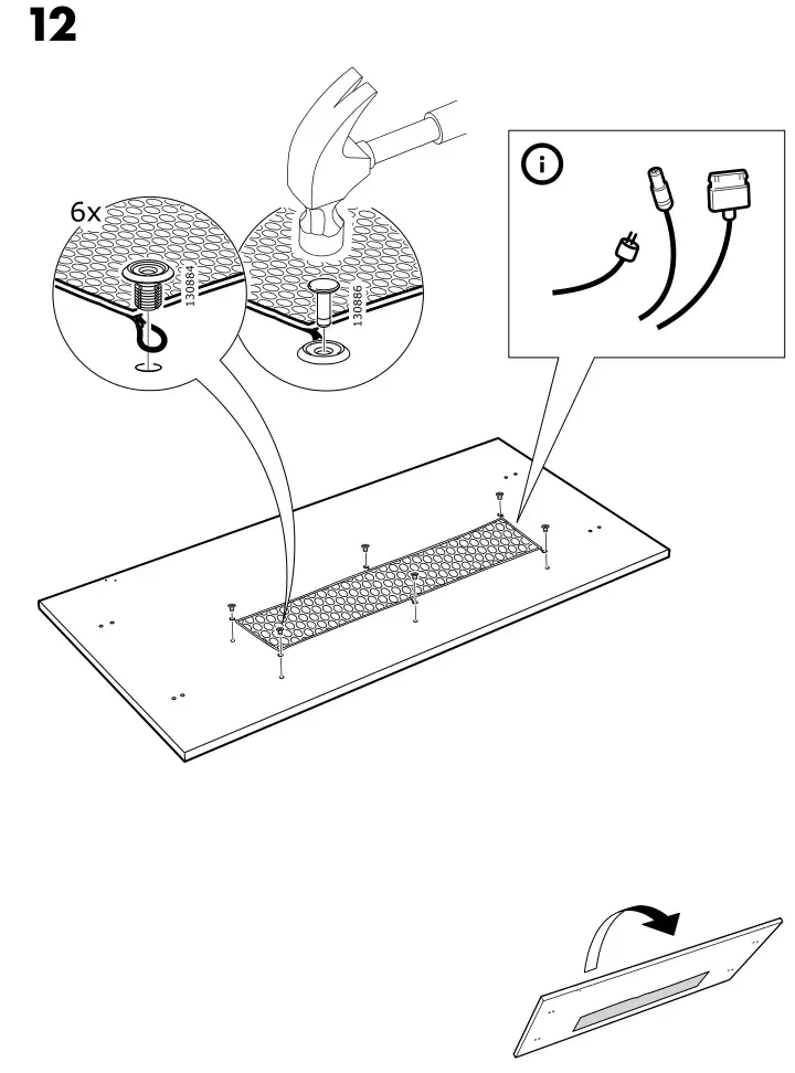 IKEA 104875 IDÅSEN Desk Brown Dark Gray - Installation