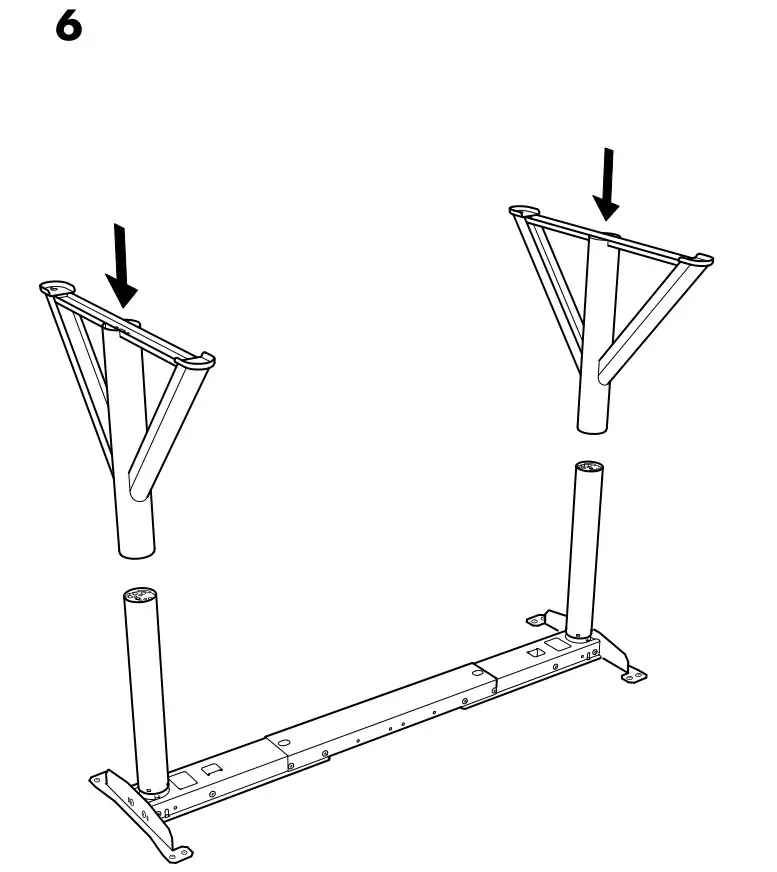IKEA 104875 IDÅSEN Desk Brown Dark Gray - Installation