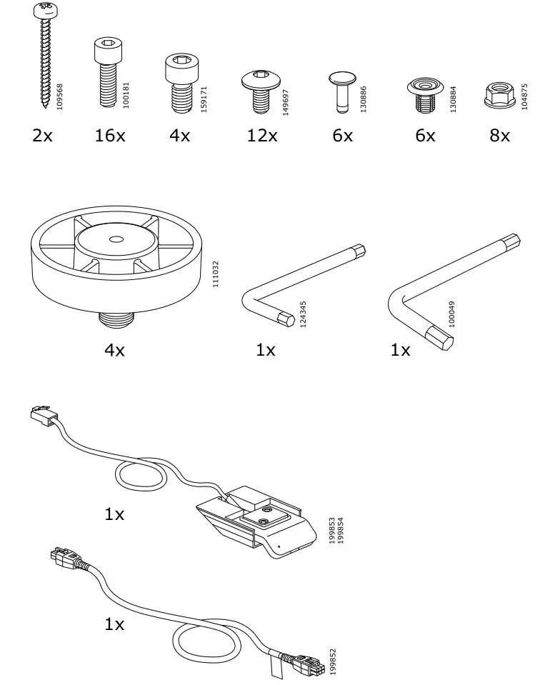 IKEA 104875 IDÅSEN Desk Brown Dark Gray - Parts