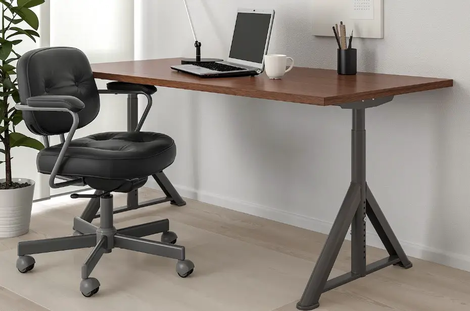 Ikea 104875 Idåsen Desk Brown Dark Gray Instructions