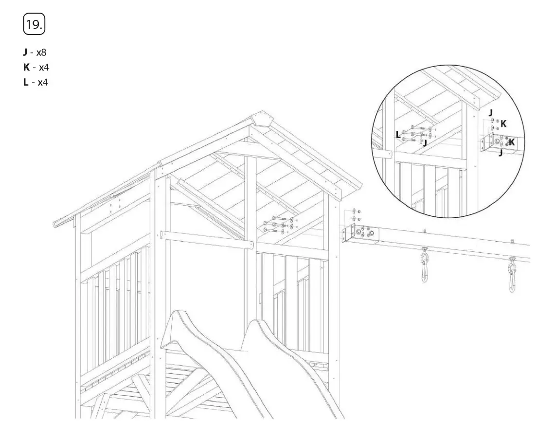 AXI Beach Tower Basic Spielturm Beach Tower - SINGLE DOUBLE SWING MOUNT 2