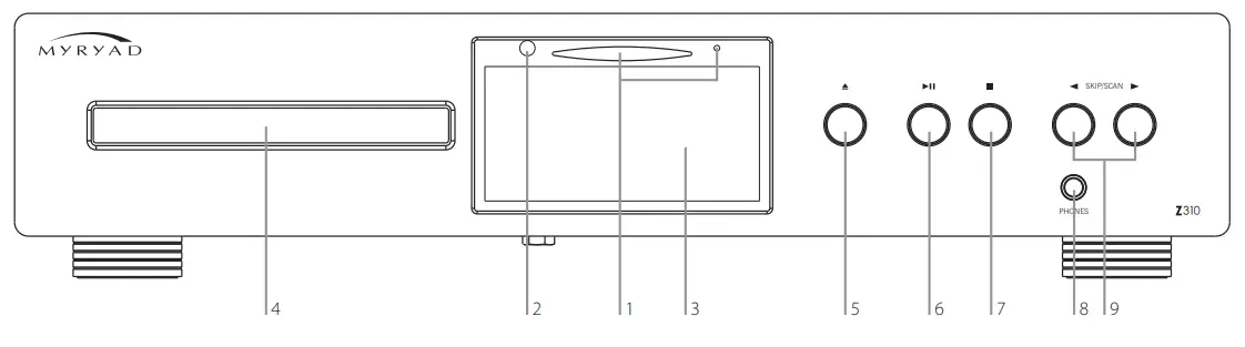 MYRYAD Z310 Z Series CD Player - OPERATING