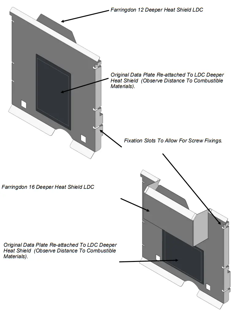 ARADA DEVON AFS 4536 Farringdon 12 High Efficiency Modern Clean Burning Wood Stove - Deeper Heat Shield LDC