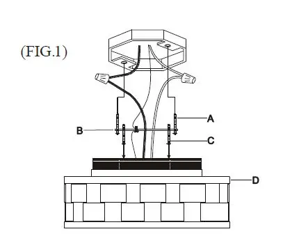 SIGNATURE HARDWARE 440713 1-Light 15-Inch Brushed Nickel Incandescent Flush Mount Light Owner's Manual-fig-2