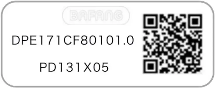 BAFANG DP E171 CAN Display Drive System - QR Code