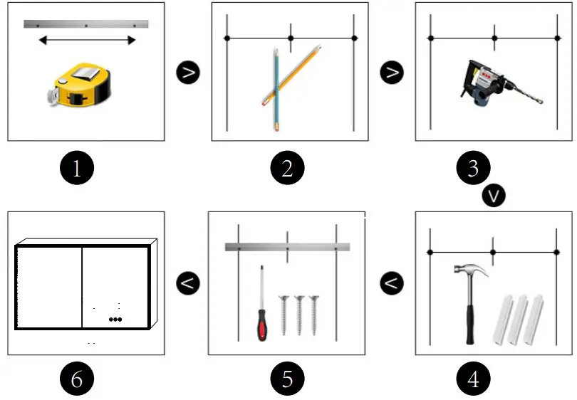 BTCSTAR BTC937SWMR 40 Inch W x 30 Inch H Rectangular Frameless Bathroom Cabinet Wall Mounted -
