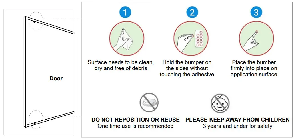 BTCSTAR BTC937SWMR 40 Inch W x 30 Inch H Rectangular Frameless Bathroom Cabinet Wall Mounted - door bumper