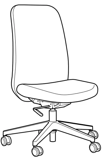 IKEA AA-2213581-2 VALLFJÄLLET Office Chair Gunnared Grey