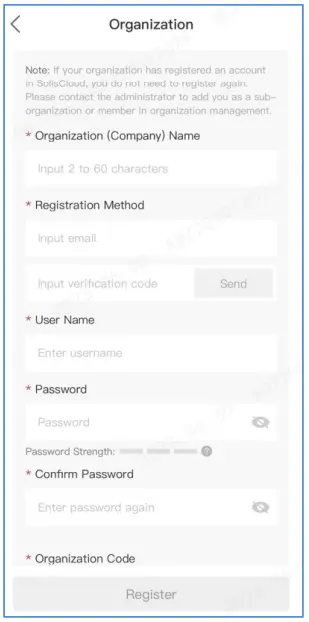 solis W4G Datalogger Stick Instruction - “Register” 3