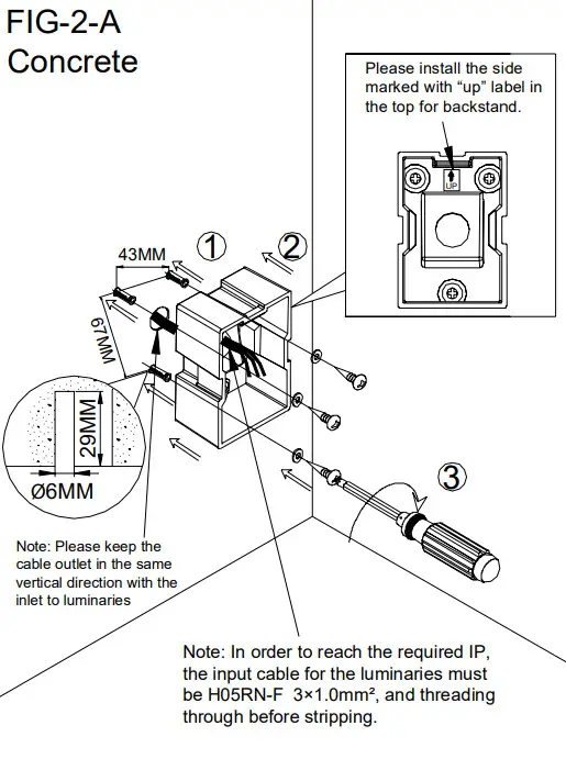 HALCYON EX153 Surface Mount Column Spot Two Way Up-Down Large - parts 2