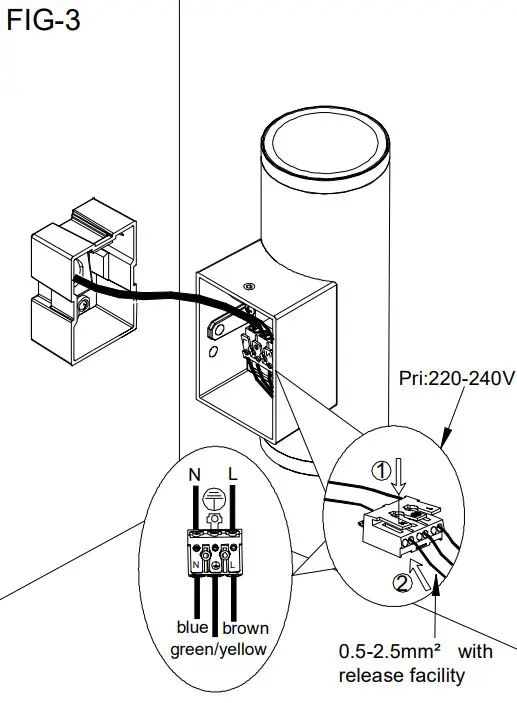 HALCYON EX153 Surface Mount Column Spot Two Way Up-Down Large - parts 4