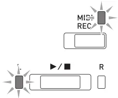 CASIO PX-765 Digital Piano - R lamp