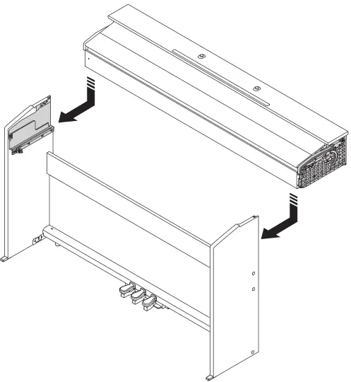 CASIO PX-765 Digital Piano - grooves of side panel