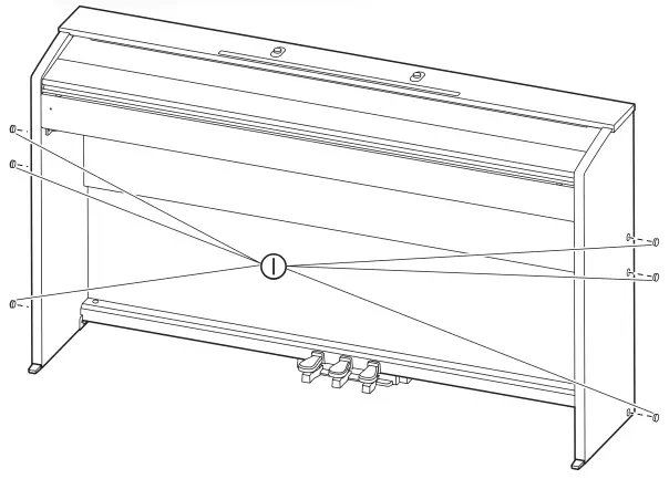 CASIO PX-765 Digital Piano - screw caps 2