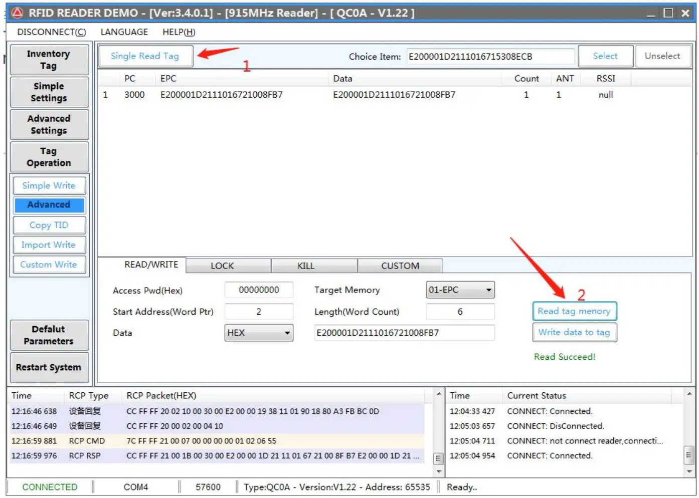 YANZEO SR681 UHF RFID Reader - Write RFID Tag