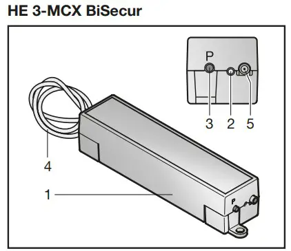 HORMANN Receiver HE 3 BiSecur, HE 3-MCX BiSecur - Description of the receiver 1