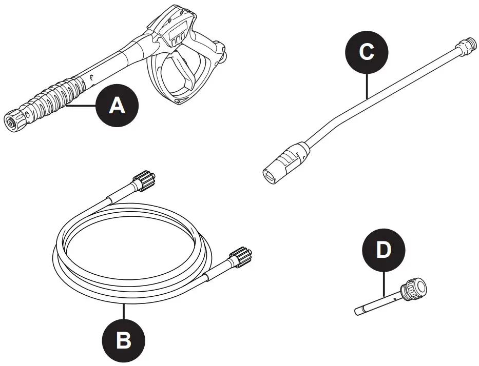 AR BLUE CLEAN AR675 Electric Pressure Washer - REPLACEMENT PARTS LIST