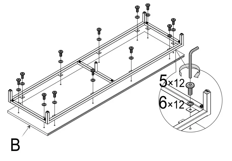 SEI Furniture FS1217356 Daltaire Smart Electric Fireplace - Attach Bottom panel